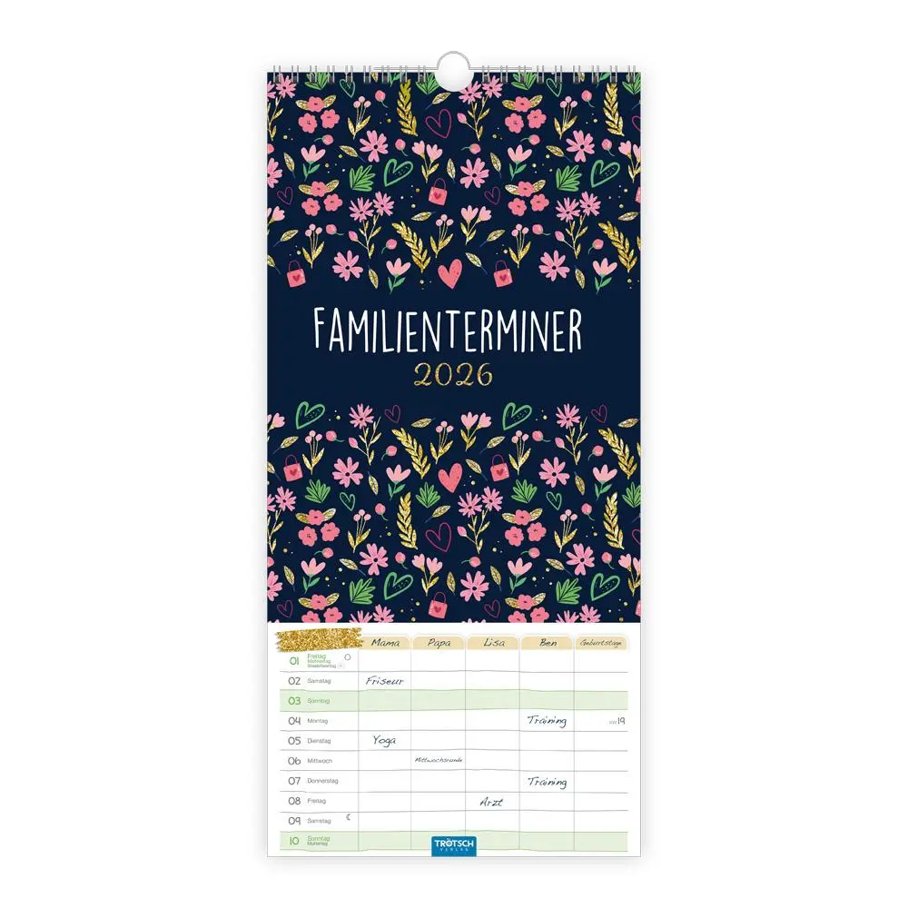Cover: 9783988023957 | Trötsch Familienkalender Familienterminer 2026 | Wandkalender | KG