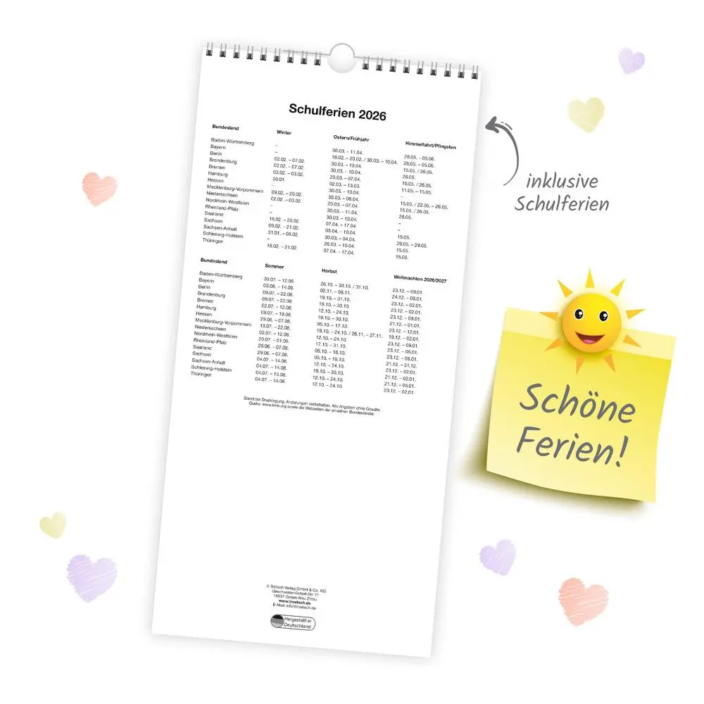 Bild: 9783988023957 | Trötsch Familienkalender Familienterminer 2026 | Wandkalender | KG