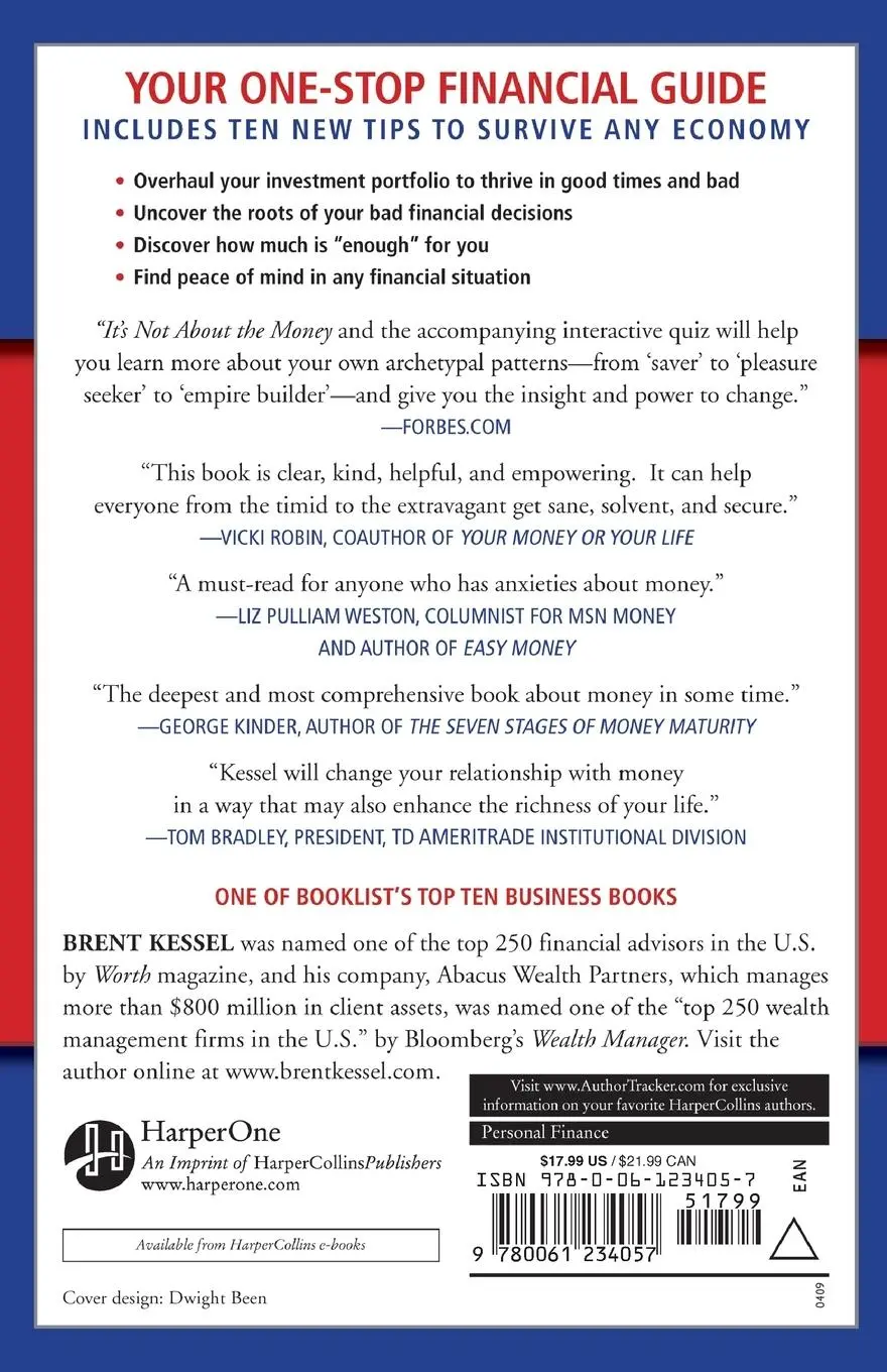 Rückseite: 9780061234057 | It's Not about the Money | Brent Kessel | Taschenbuch | Englisch