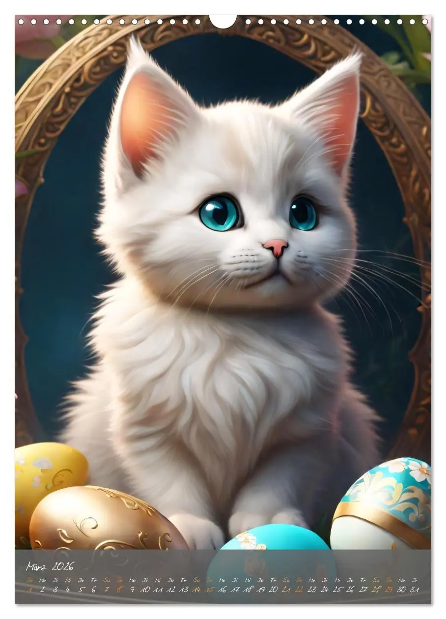 Bild: 9783516294057 | Süße flauschige Katzen (Wandkalender 2026 DIN A3 hoch), CALVENDO...