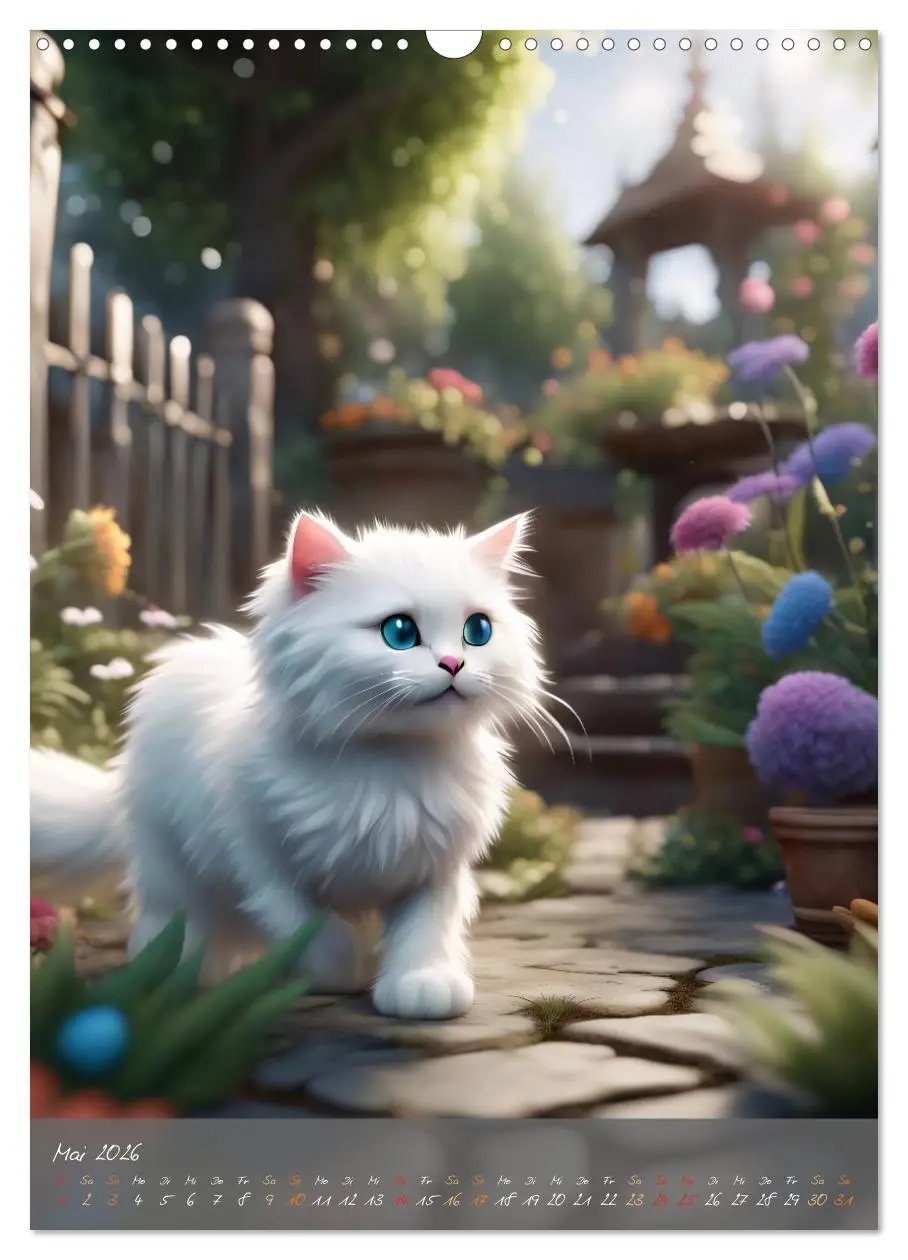 Bild: 9783516294057 | Süße flauschige Katzen (Wandkalender 2026 DIN A3 hoch), CALVENDO...
