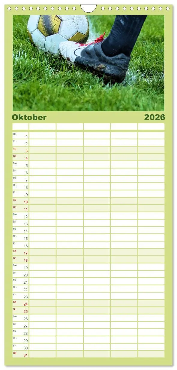 Bild: 9783516504057 | Familienplaner 2026 - Fußball - pure Leidenschaft mit 5 Spalten...