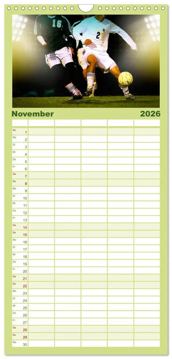 Bild: 9783516504057 | Familienplaner 2026 - Fußball - pure Leidenschaft mit 5 Spalten...