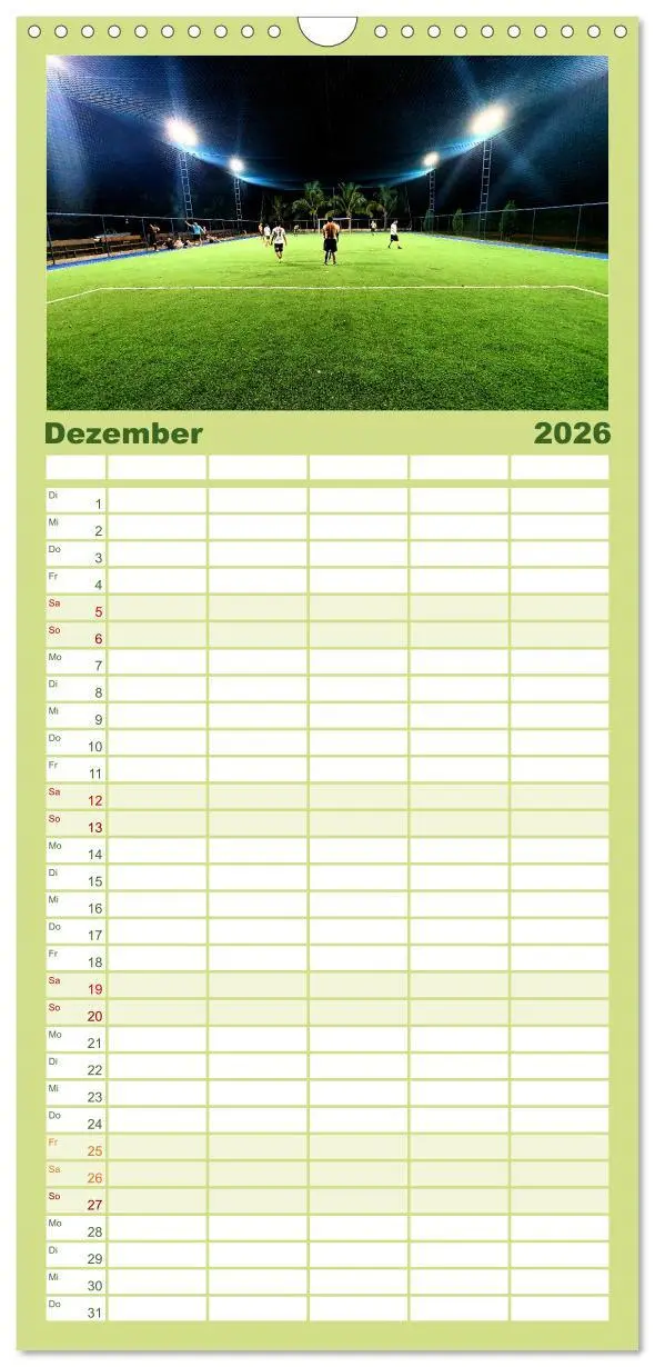Bild: 9783516504057 | Familienplaner 2026 - Fußball - pure Leidenschaft mit 5 Spalten...
