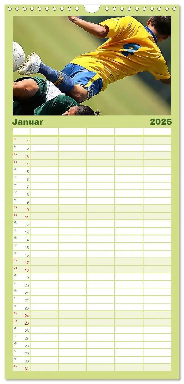 Bild: 9783516504057 | Familienplaner 2026 - Fußball - pure Leidenschaft mit 5 Spalten...