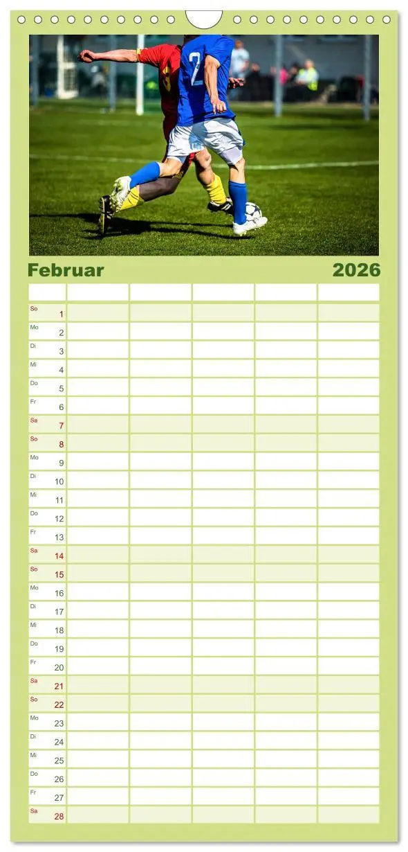 Bild: 9783516504057 | Familienplaner 2026 - Fußball - pure Leidenschaft mit 5 Spalten...