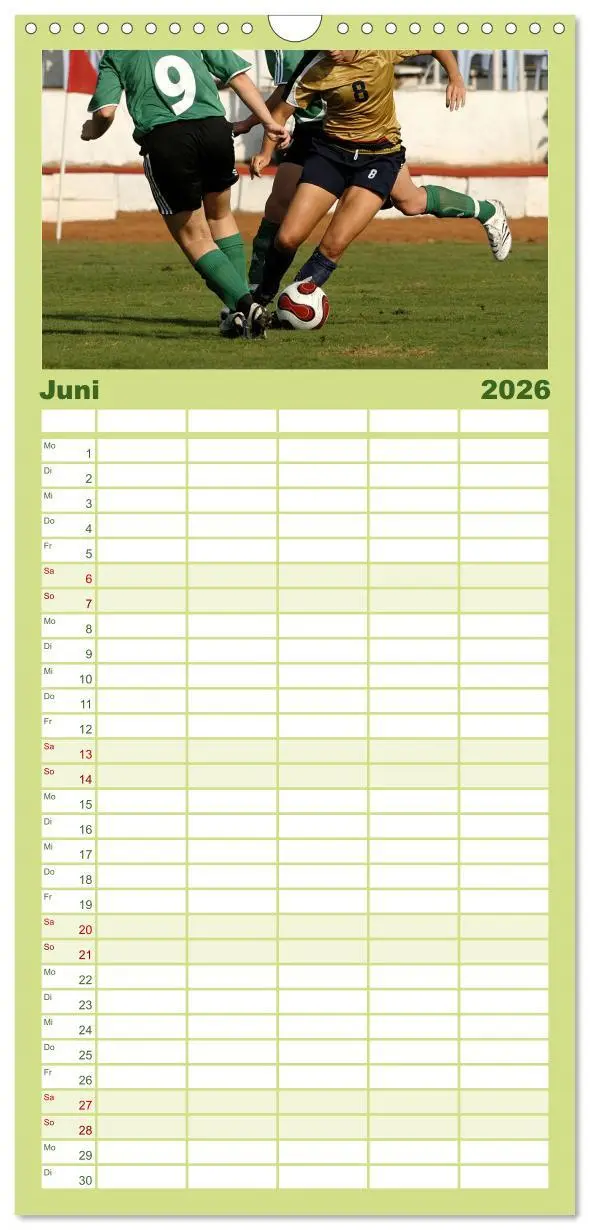 Bild: 9783516504057 | Familienplaner 2026 - Fußball - pure Leidenschaft mit 5 Spalten...