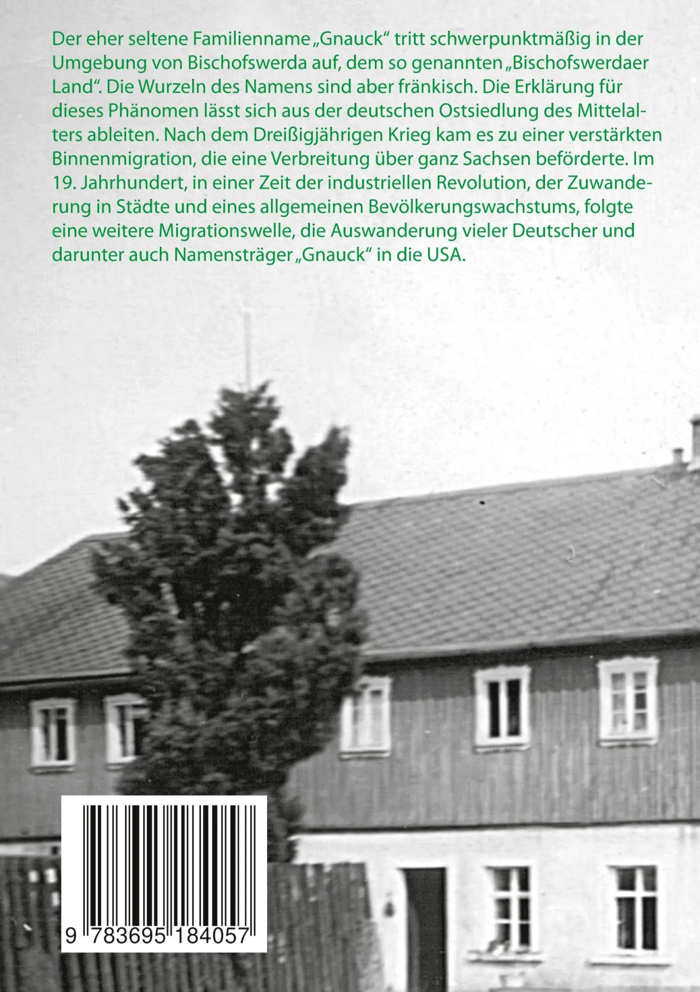 Rückseite: 9783695184057 | Die Gnaucks aus dem Bischofswerdaer Land | Uwe Fiedler | Taschenbuch