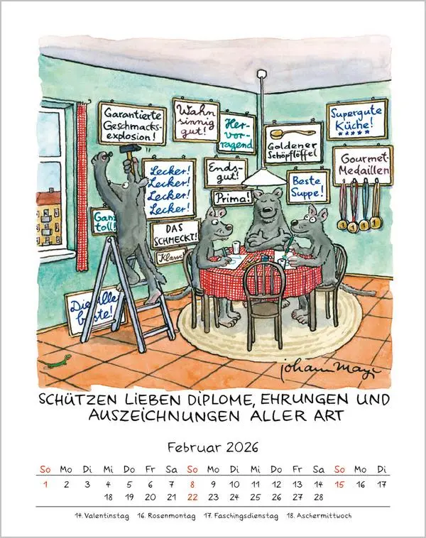 Bild: 9783731884057 | Schütze 2026 | Verlag Korsch | Kalender | Spiralbindung | 13 S. | 2026