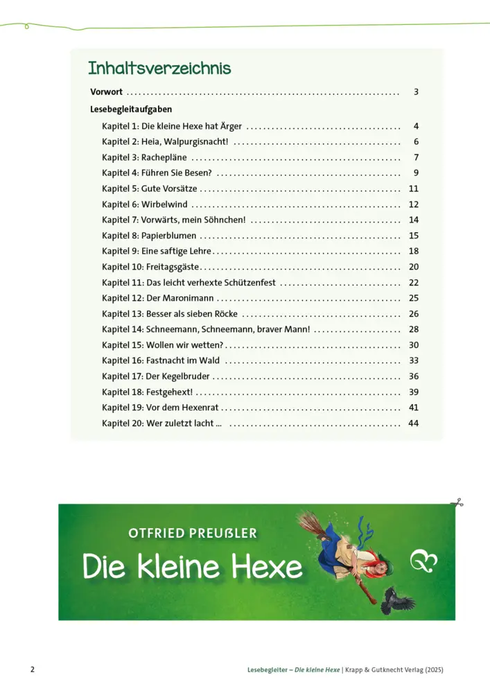 Bild: 9783963234057 | Die kleine Hexe - Otfried Preußler - Lesebegleiter | Vera Sens | 2025