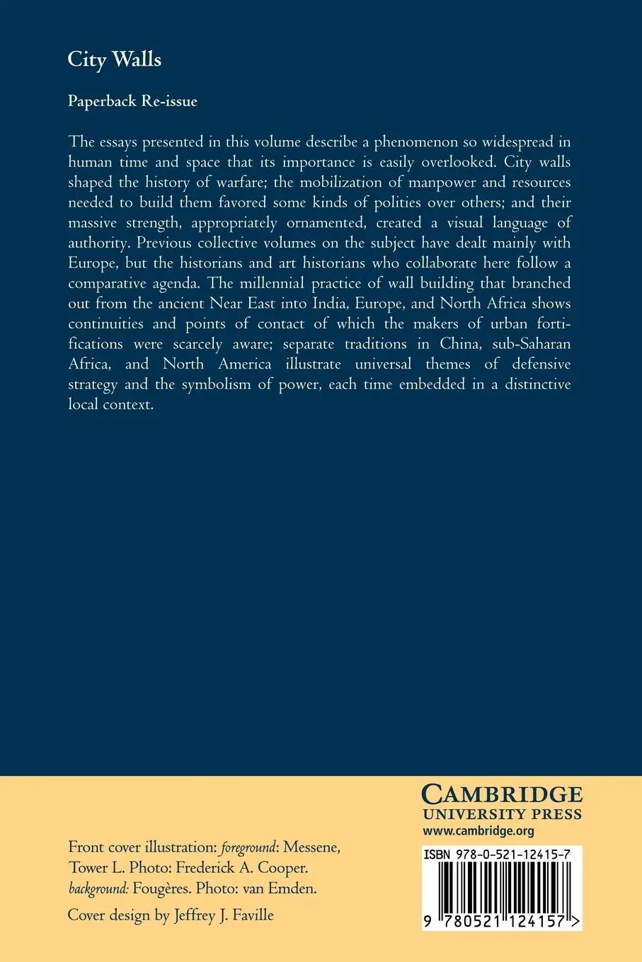 Rückseite: 9780521124157 | City Walls | The Urban Enceinte in Global Perspective | James D. Tracy