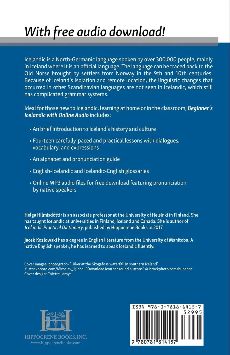 Rückseite: 9780781814157 | Beginner's Icelandic with Online Audio | Helga Hilmisdóttir (u. a.)
