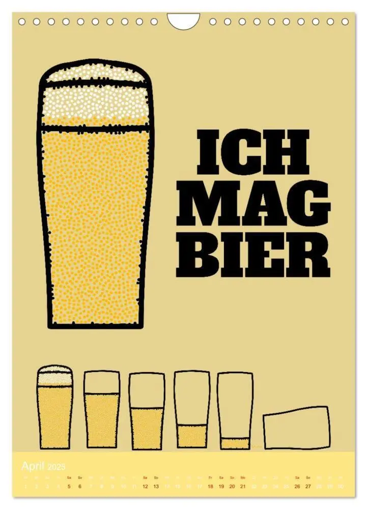 Bild: 9783435934157 | BIER Wandkalender -Trinken mit Stil (Wandkalender 2025 DIN A4...