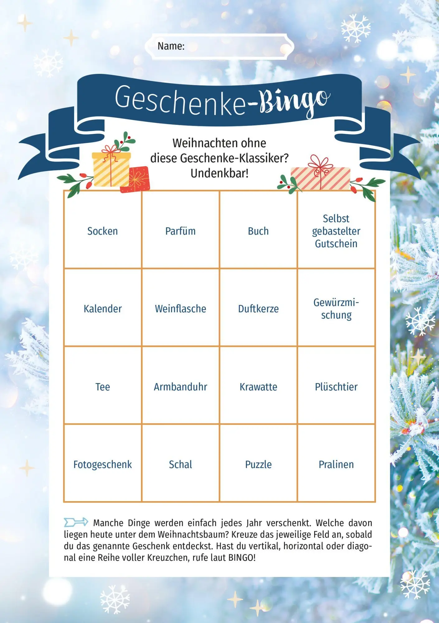 Bild: 4036442014257 | Weihnachts-Bingo | Julia Buck | Spiel | Spiele für die Weihnachtszeit