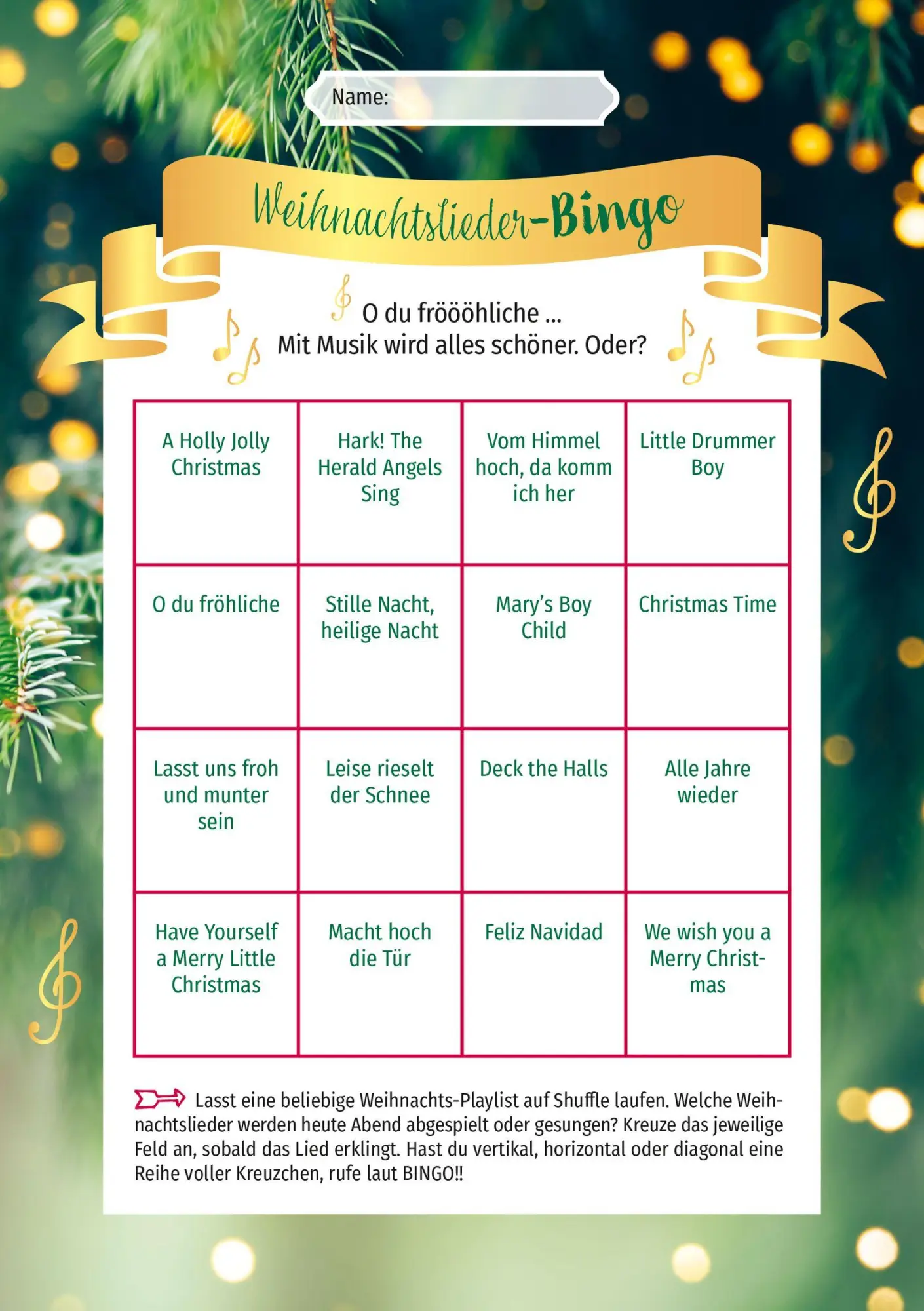 Bild: 4036442014257 | Weihnachts-Bingo | Julia Buck | Spiel | Spiele für die Weihnachtszeit