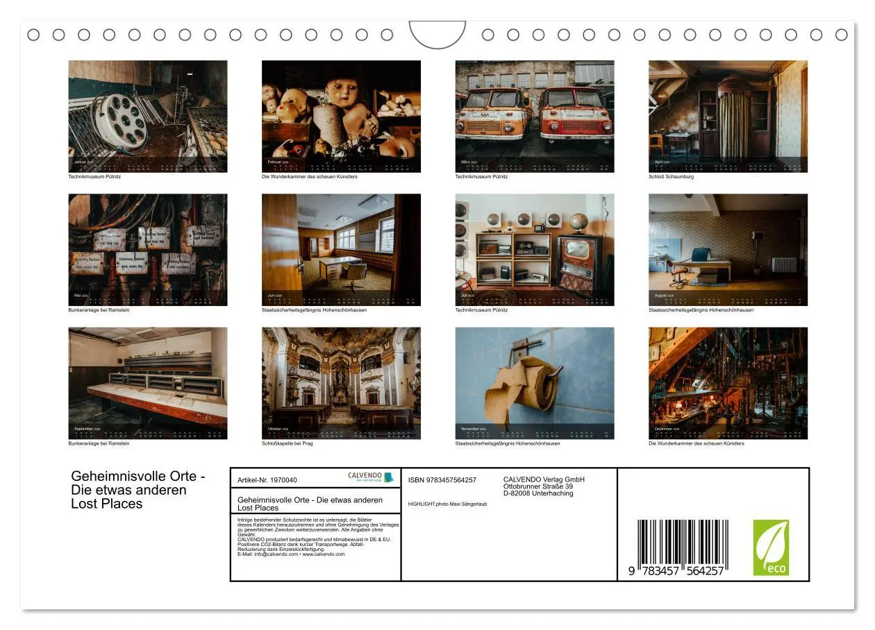 Bild: 9783457564257 | Geheimnisvolle Orte - Die etwas anderen Lost Places (Wandkalender...