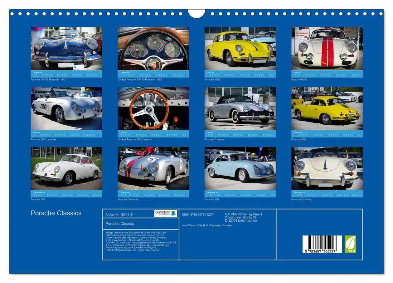 Bild: 9783457704257 | Porsche Classics (Wandkalender 2026 DIN A3 quer), CALVENDO...