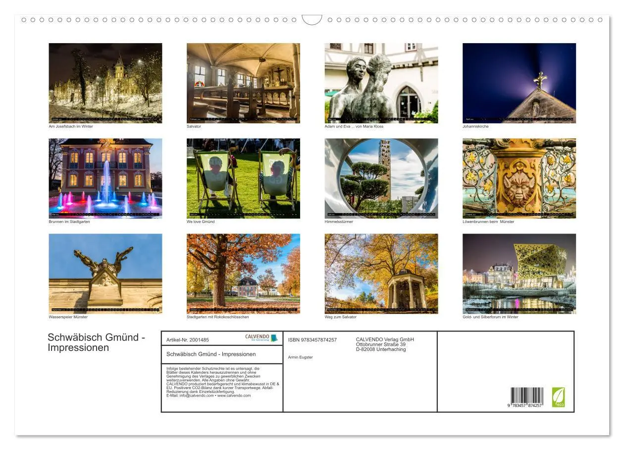Bild: 9783457874257 | Schwäbisch Gmünd - Impressionen (Wandkalender 2026 DIN A2 quer),...