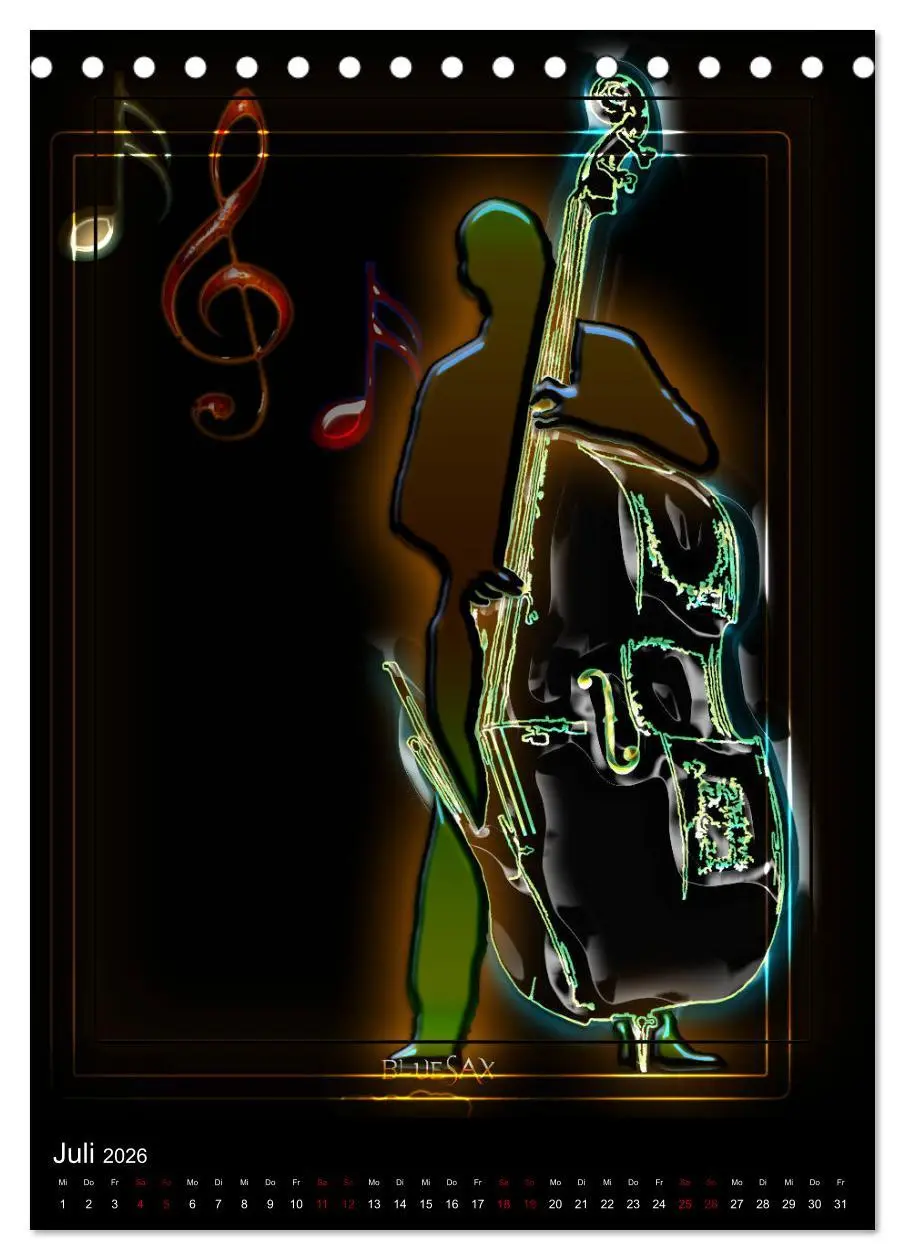 Bild: 9783516414257 | Jazz Ewig (Tischkalender 2026 DIN A5 hoch), CALVENDO Monatskalender