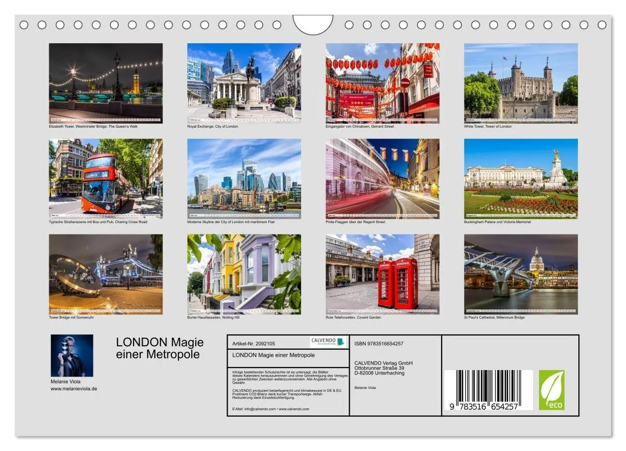 Bild: 9783516654257 | LONDON Magie einer Metropole (Wandkalender 2026 DIN A4 quer),...