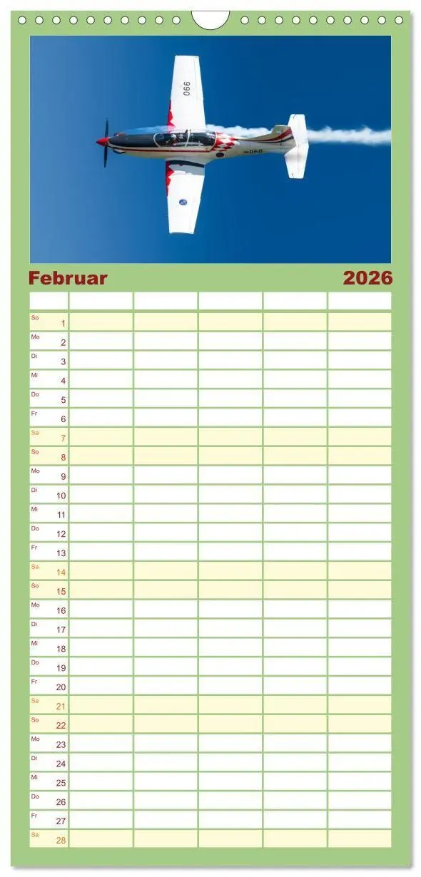 Bild: 9783516724257 | Familienplaner 2026 - Militärflieger mit 5 Spalten (Wandkalender,...