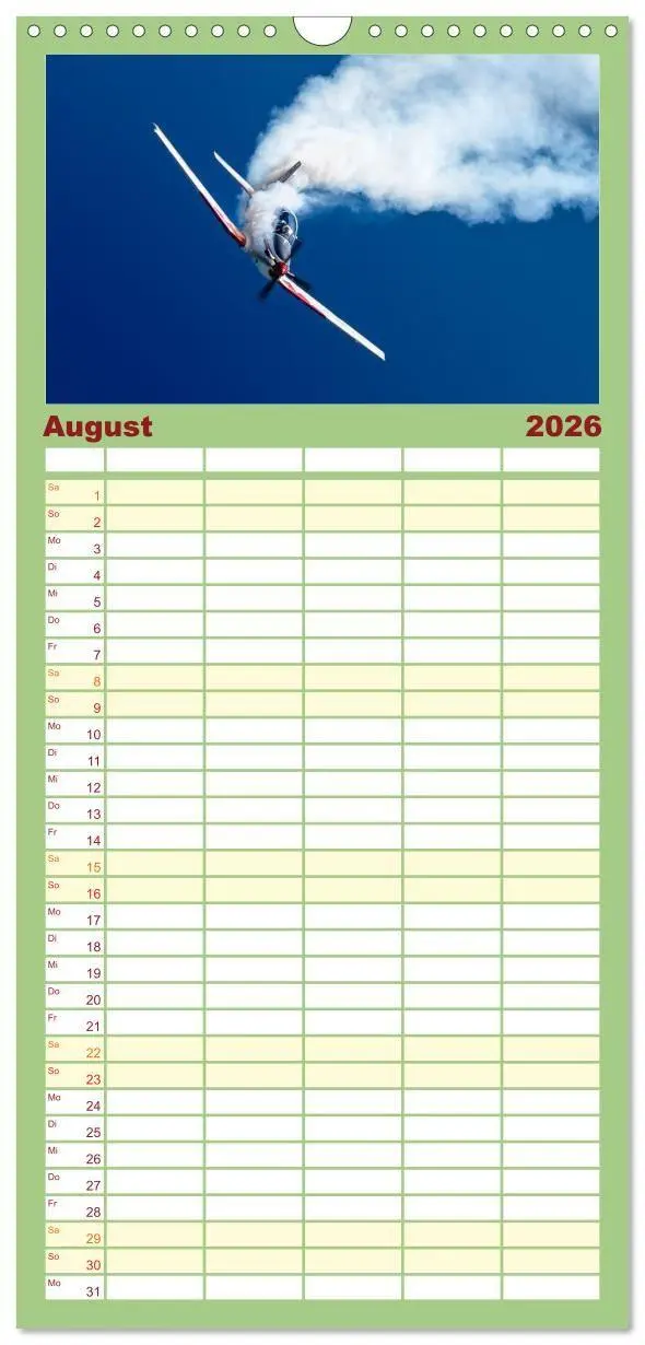 Bild: 9783516724257 | Familienplaner 2026 - Militärflieger mit 5 Spalten (Wandkalender,...