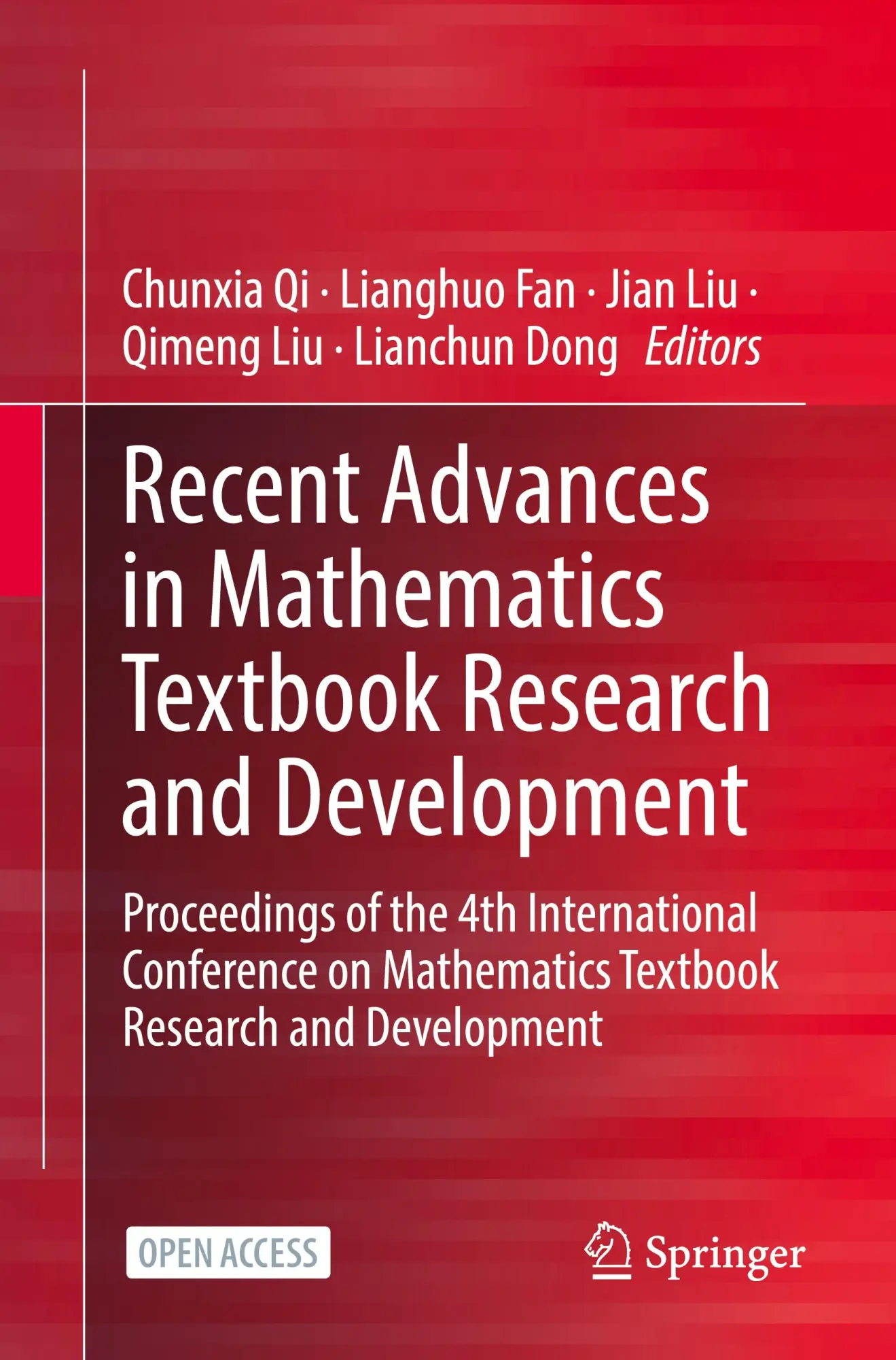 Cover: 9789819784257 | Recent Advances in Mathematics Textbook Research and Development