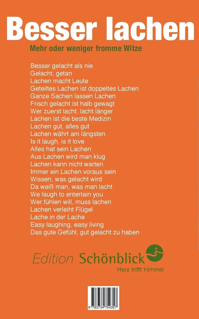 Rückseite: 9783734754357 | Besser lachen | Mehr oder weniger fromme Witze | Rainer Uhlmann | Buch