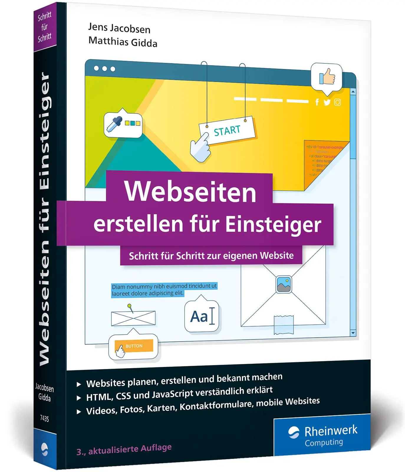 Cover: 9783836274357 | Webseiten erstellen für Einsteiger | Jens Jacobsen (u. a.) | Buch Cover: 9783836274357 | Webseiten erstellen für Einsteiger | Jens Jacobsen (u. a.) | Buch