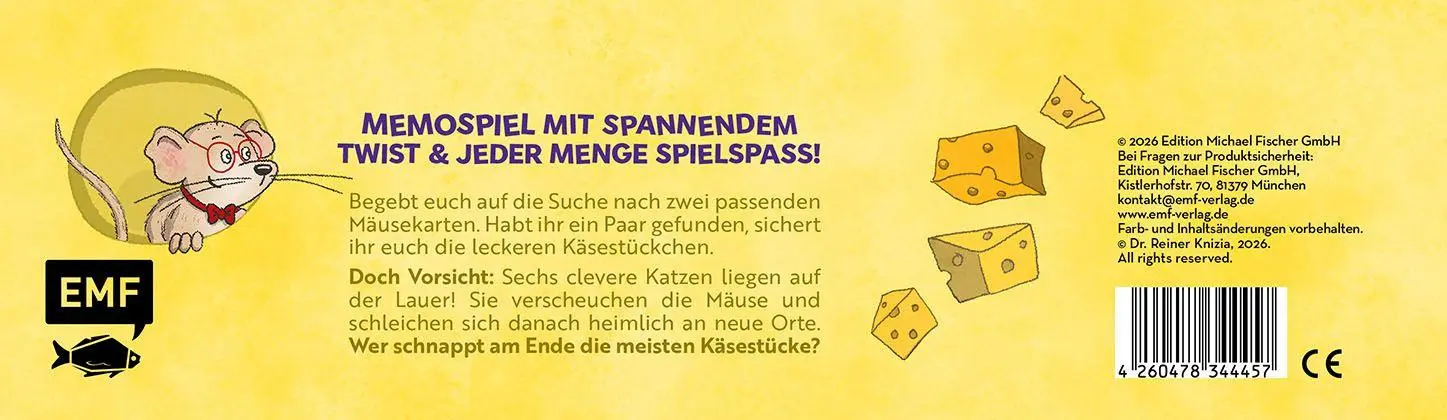Autor: 4260478344457 | Schnapp den Käse! | Reiner Knizia | Spiel | 36 S. | Deutsch | 2026
