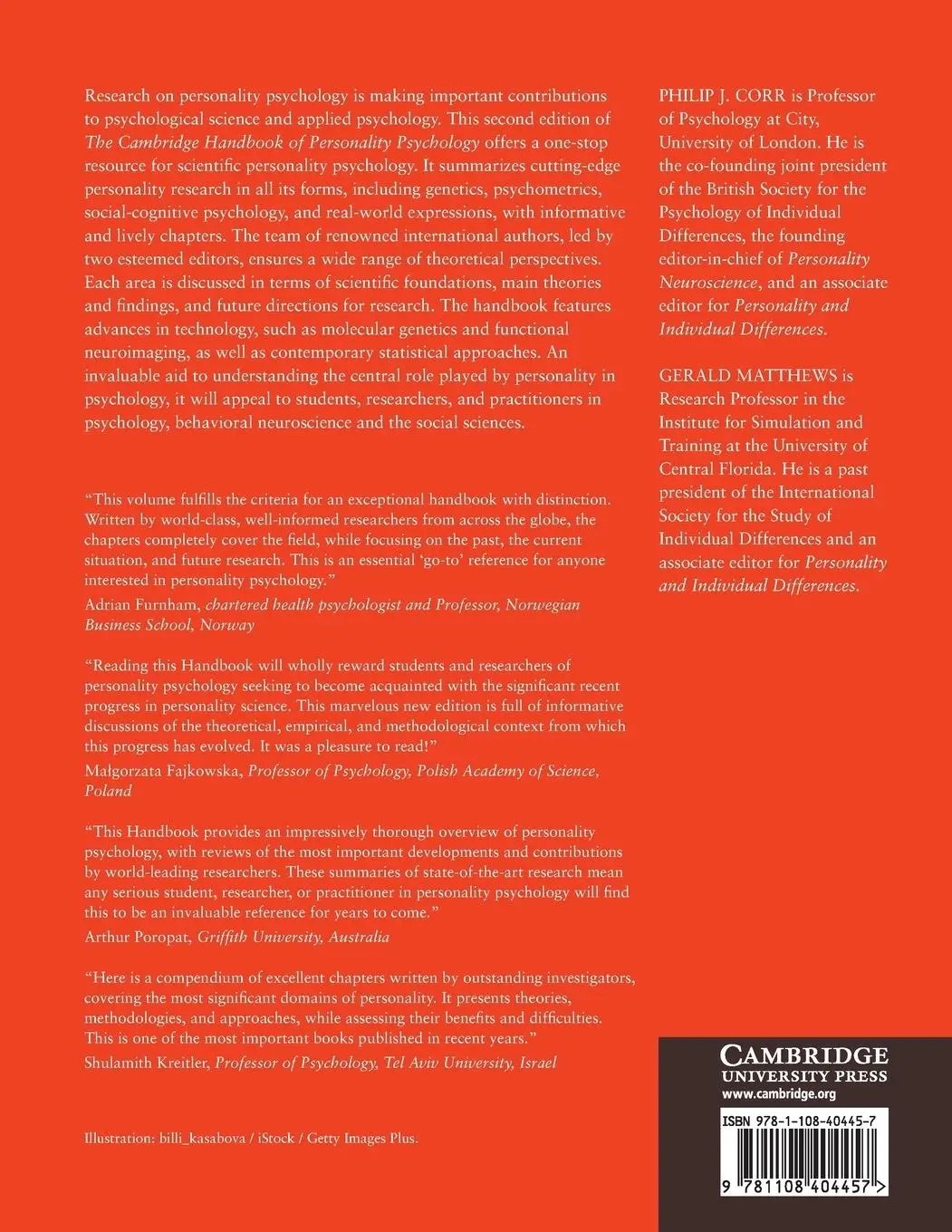 Rückseite: 9781108404457 | The Cambridge Handbook of Personality Psychology | Corr (u. a.) | Buch