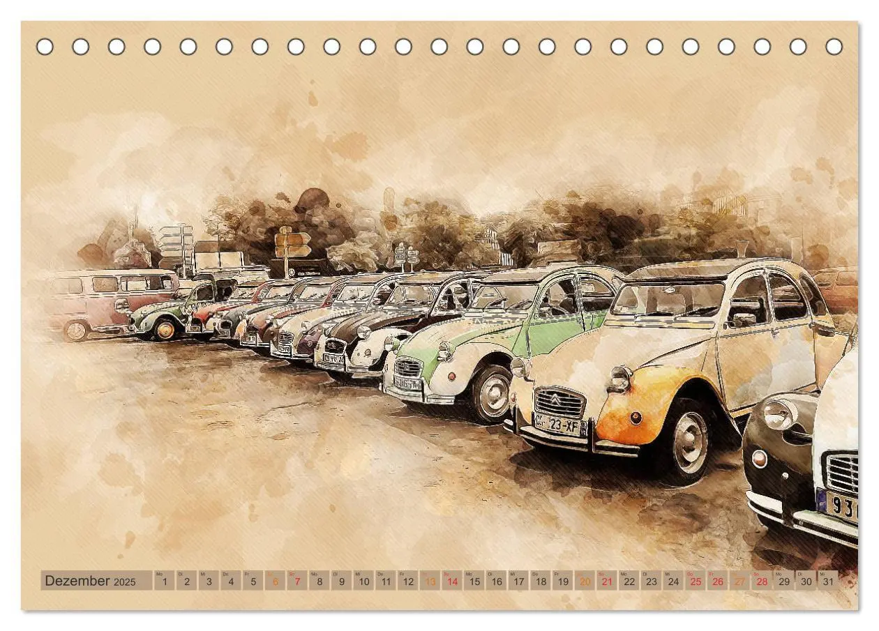 Bild: 9783435214457 | Die Ente, Deux Chevaux, 2CV (Tischkalender 2025 DIN A5 quer),...