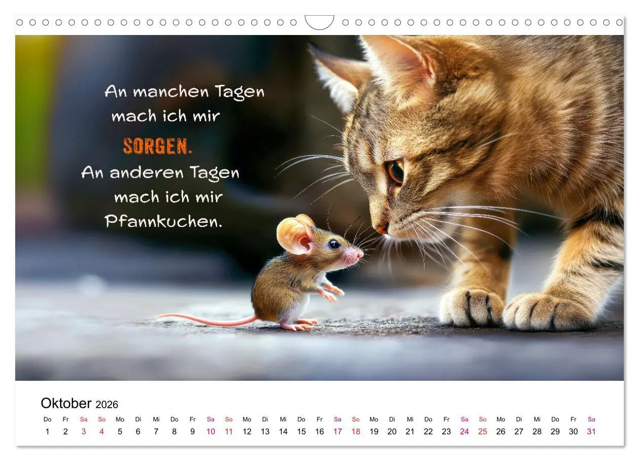 Bild: 9783457304457 | Tierische Klugscheißer (Wandkalender 2026 DIN A3 quer), CALVENDO...