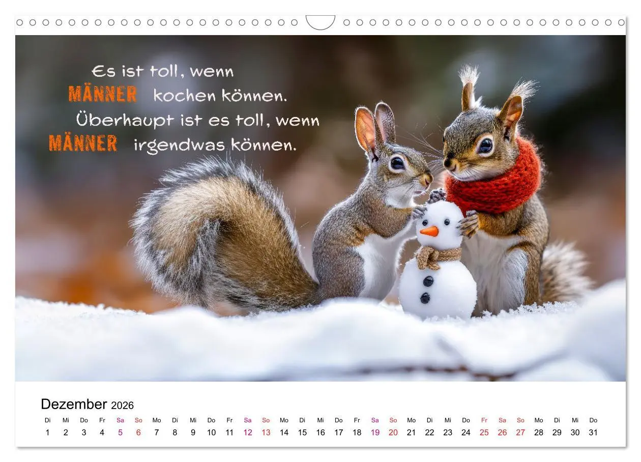 Bild: 9783457304457 | Tierische Klugscheißer (Wandkalender 2026 DIN A3 quer), CALVENDO...