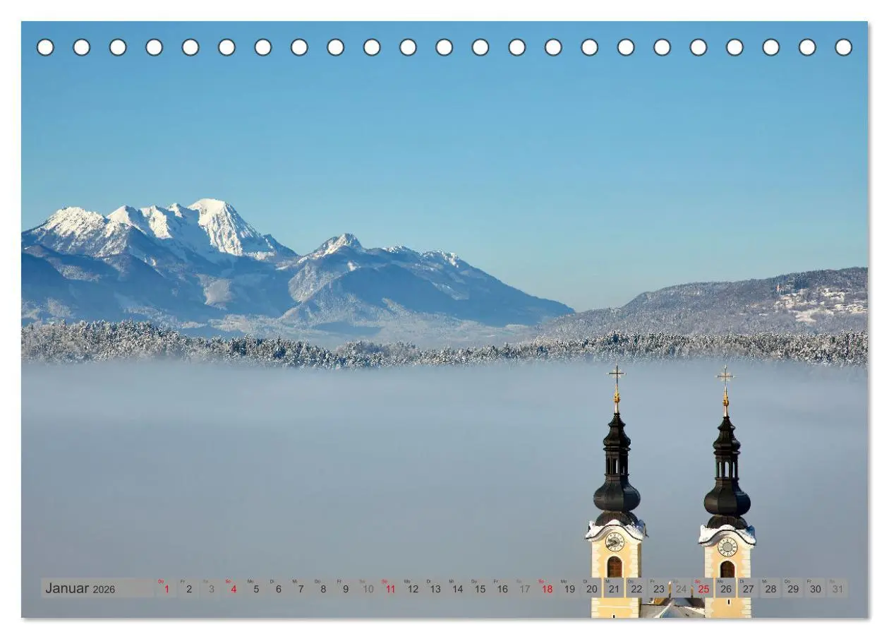 Bild: 9783457474457 | Kärnten (Tischkalender 2026 DIN A5 quer), CALVENDO Monatskalender
