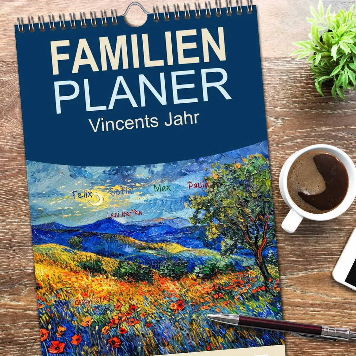Bild: 9783516494457 | Familienplaner 2026 - Vincents Jahr mit 5 Spalten (Wandkalender, 21...