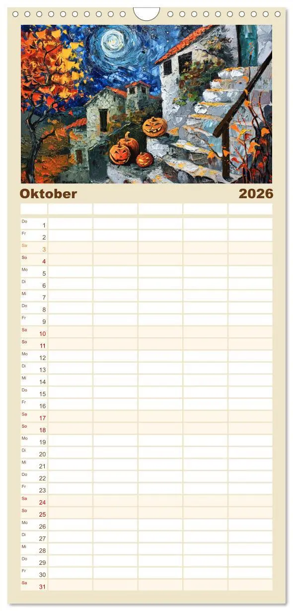 Bild: 9783516494457 | Familienplaner 2026 - Vincents Jahr mit 5 Spalten (Wandkalender, 21...