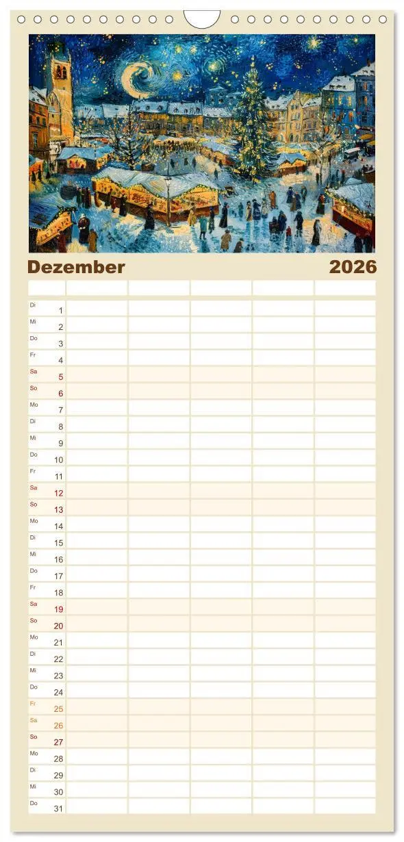 Bild: 9783516494457 | Familienplaner 2026 - Vincents Jahr mit 5 Spalten (Wandkalender, 21...