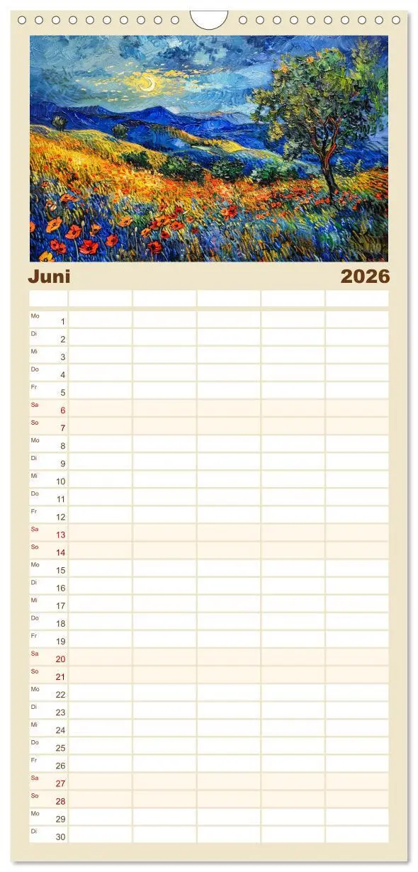 Bild: 9783516494457 | Familienplaner 2026 - Vincents Jahr mit 5 Spalten (Wandkalender, 21...