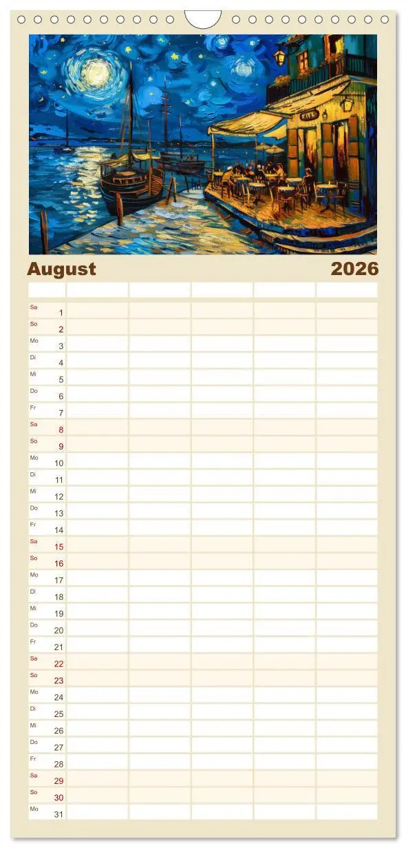Bild: 9783516494457 | Familienplaner 2026 - Vincents Jahr mit 5 Spalten (Wandkalender, 21...