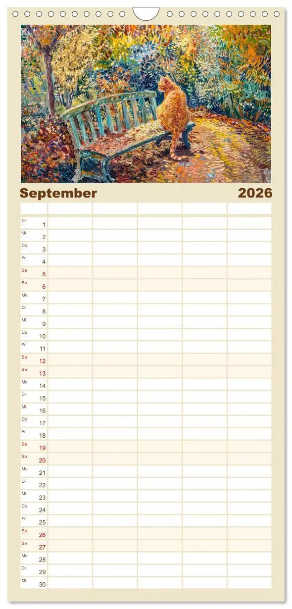 Bild: 9783516494457 | Familienplaner 2026 - Vincents Jahr mit 5 Spalten (Wandkalender, 21...