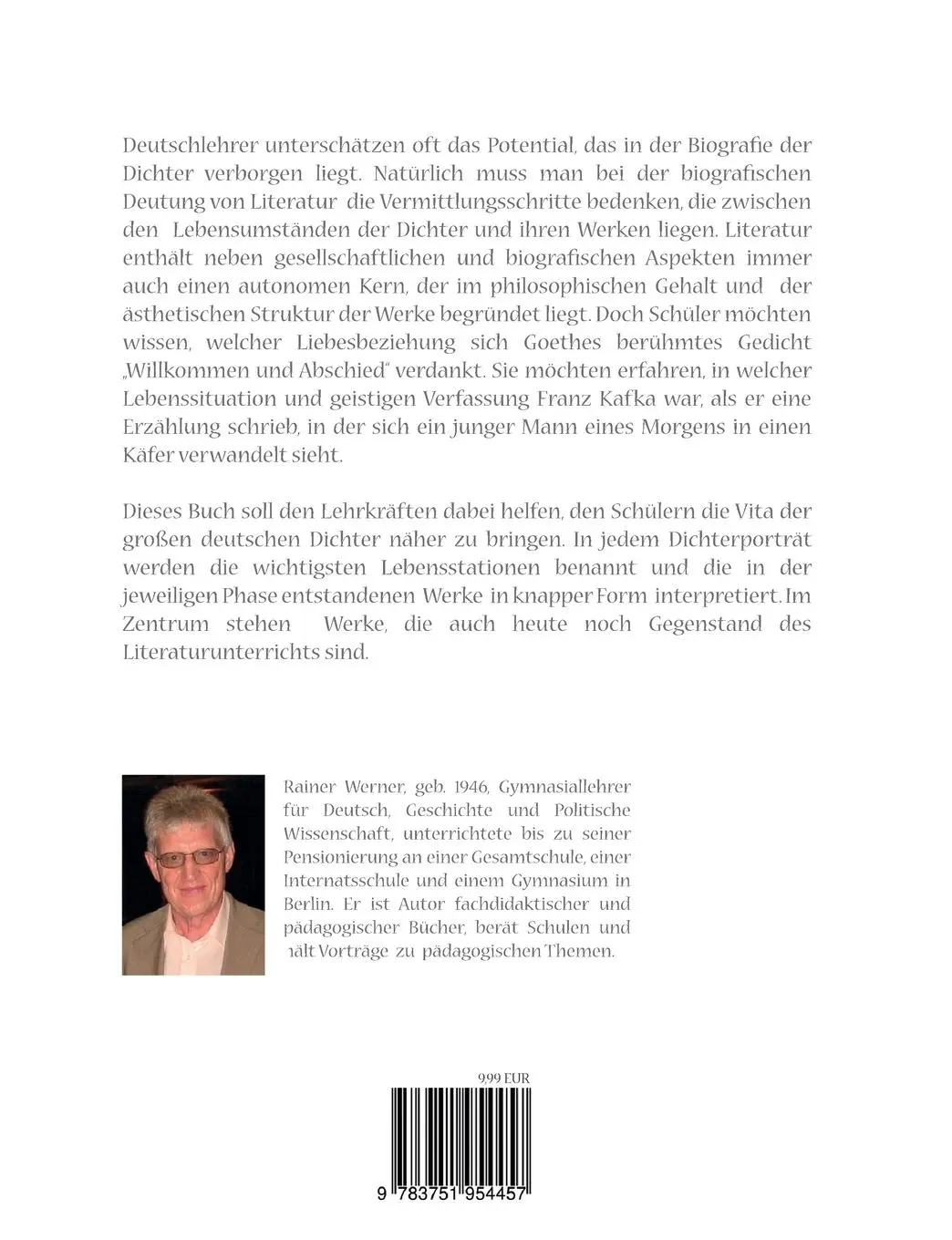 Rückseite: 9783751954457 | Was bleibt, stiften die Dichter | Rainer Werner | Taschenbuch | 296 S.