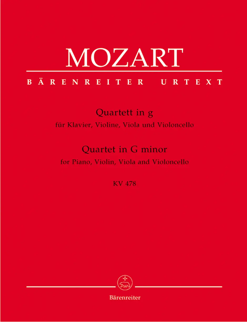 Cover: 9790006454457 | Quartett für Klavier, Violine, Viola und Violoncello g-Moll KV 478