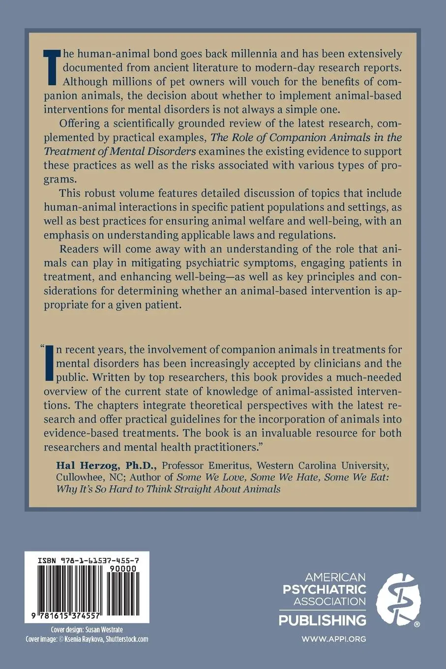 Rückseite: 9781615374557 | The Role of Companion Animals in the Treatment of Mental Disorders