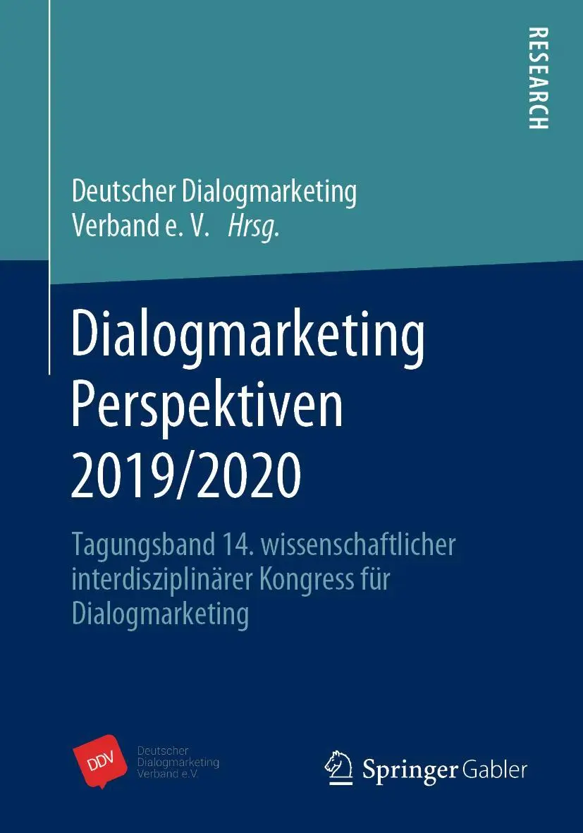 Cover: 9783658294557 | Dialogmarketing Perspektiven 2019/2020 | DDV | Taschenbuch | x | 2020