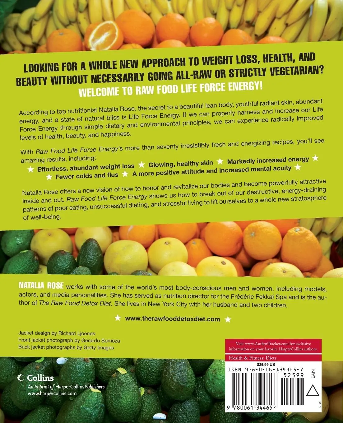 Rückseite: 9780061344657 | Raw Food Life Force Energy | Natalia Rose | Taschenbuch | Englisch