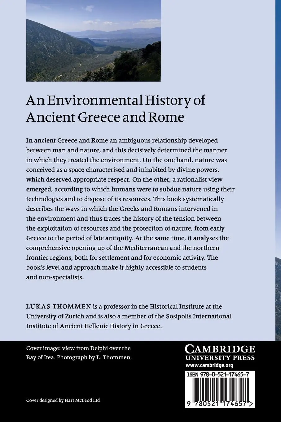 Rückseite: 9780521174657 | An Environmental History of Ancient Greece and Rome | Lukas Thommen