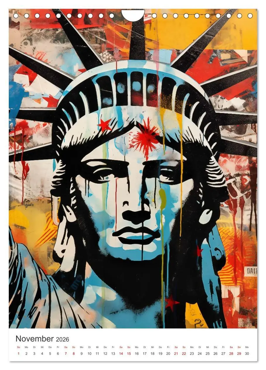 Bild: 9783516164657 | STREETART Neu Erleben Ein KI-Kunstkalender (Wandkalender 2026 DIN...