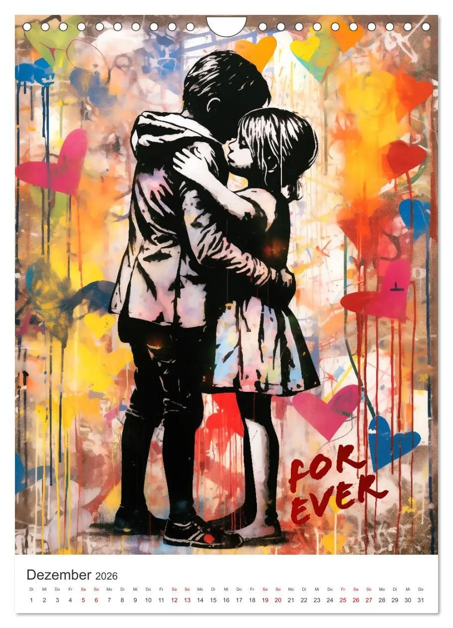 Bild: 9783516164657 | STREETART Neu Erleben Ein KI-Kunstkalender (Wandkalender 2026 DIN...