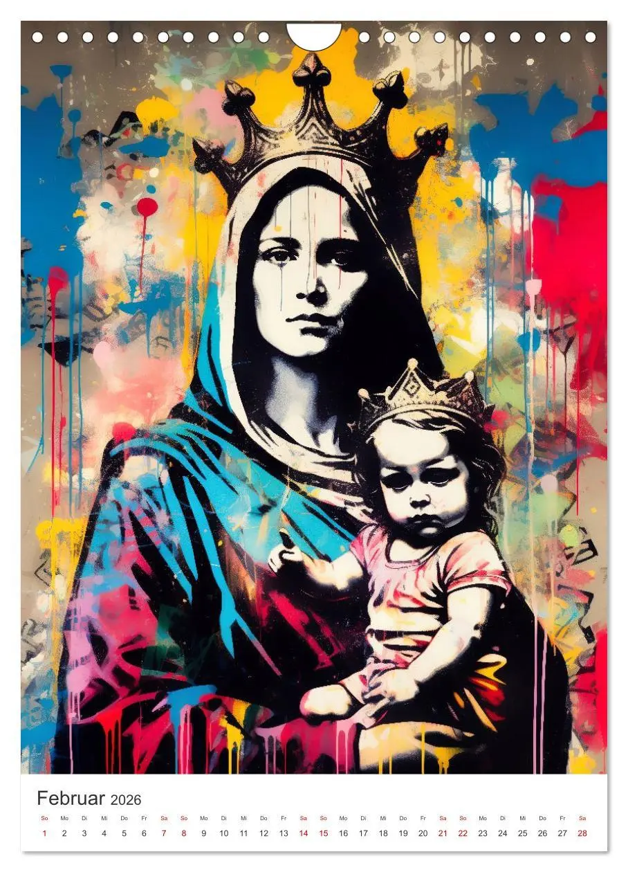 Bild: 9783516164657 | STREETART Neu Erleben Ein KI-Kunstkalender (Wandkalender 2026 DIN...
